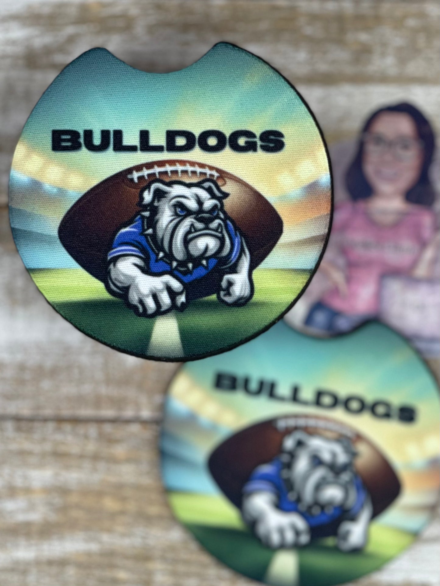 Safford Bulldogs Car Coasters