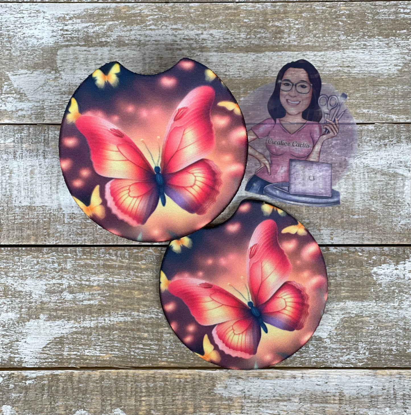 Butterfly Car Coasters