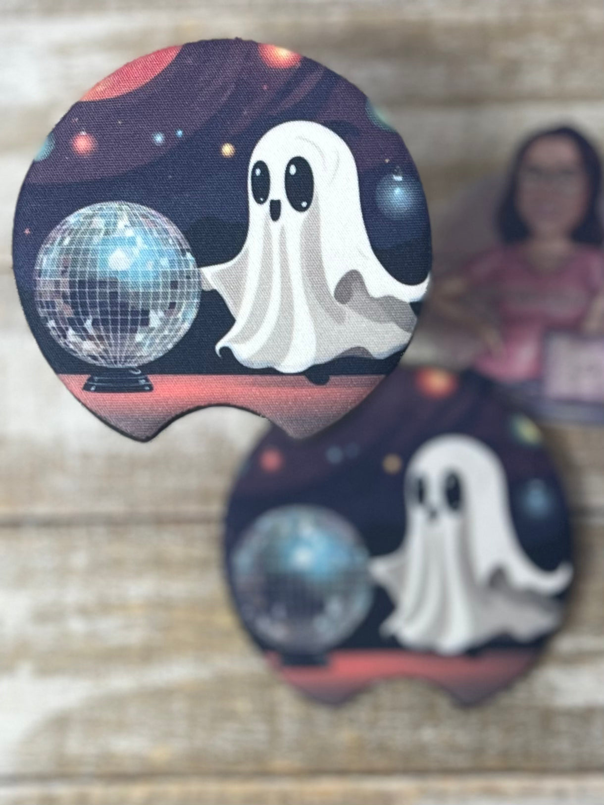 Disco Ghost Car Coasters