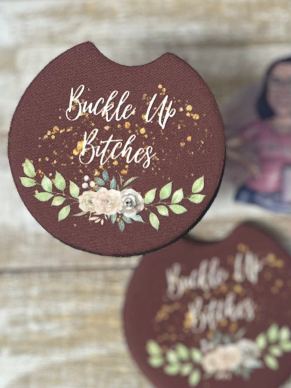 Buckle Up Car Coasters