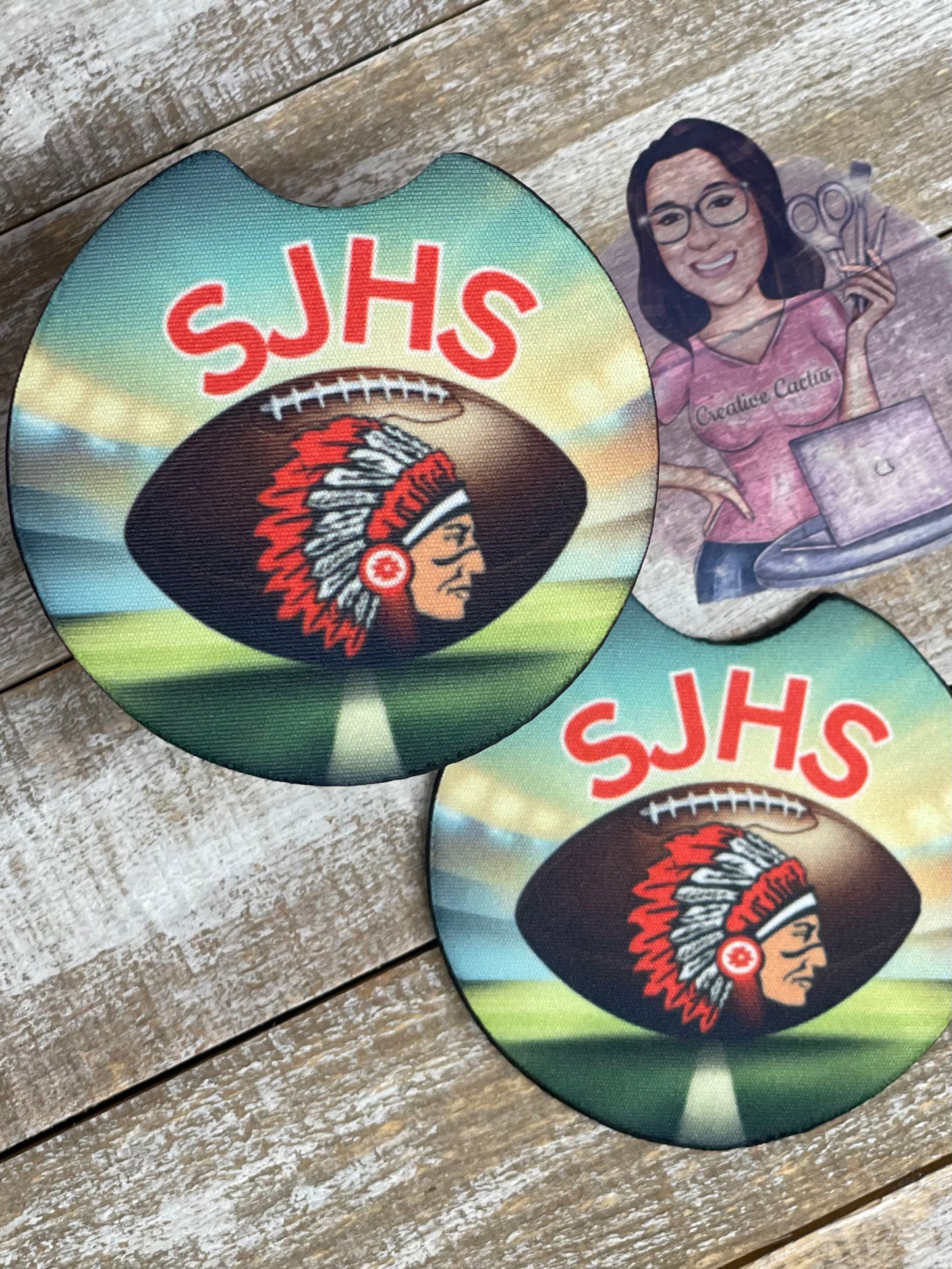 St. John’s Football Car Coasters