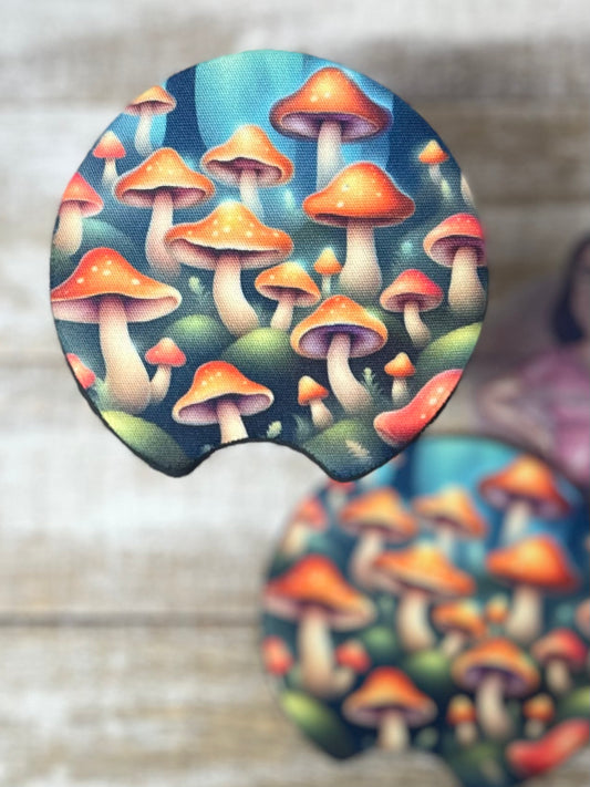 Mushroom Car Coasters