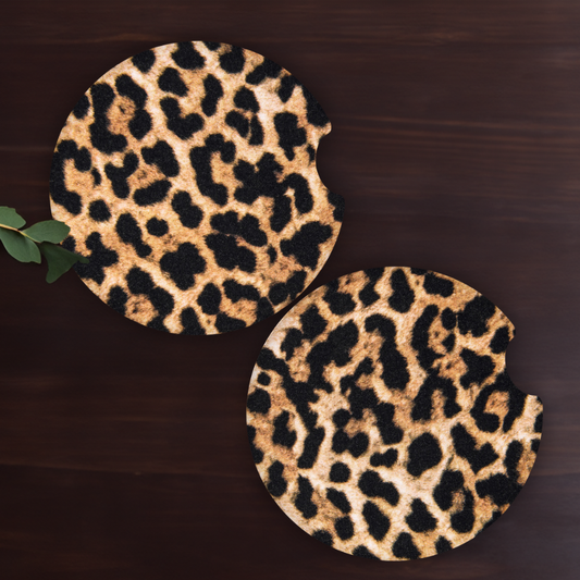 Leopard Print Car Coaster