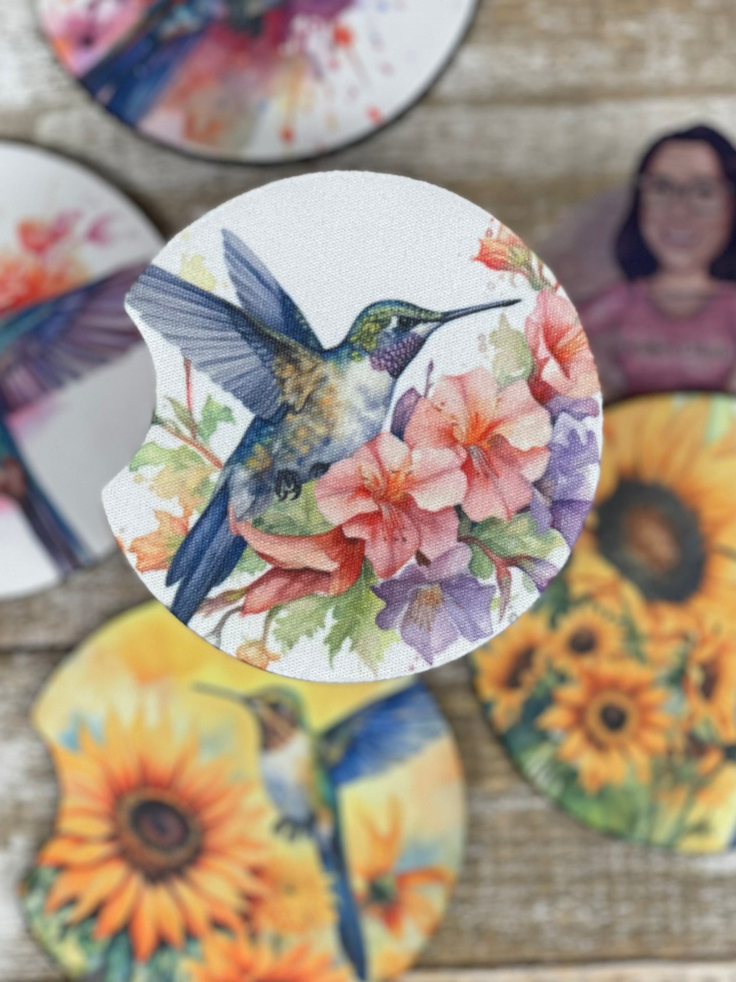 Hummingbird Car Coasters