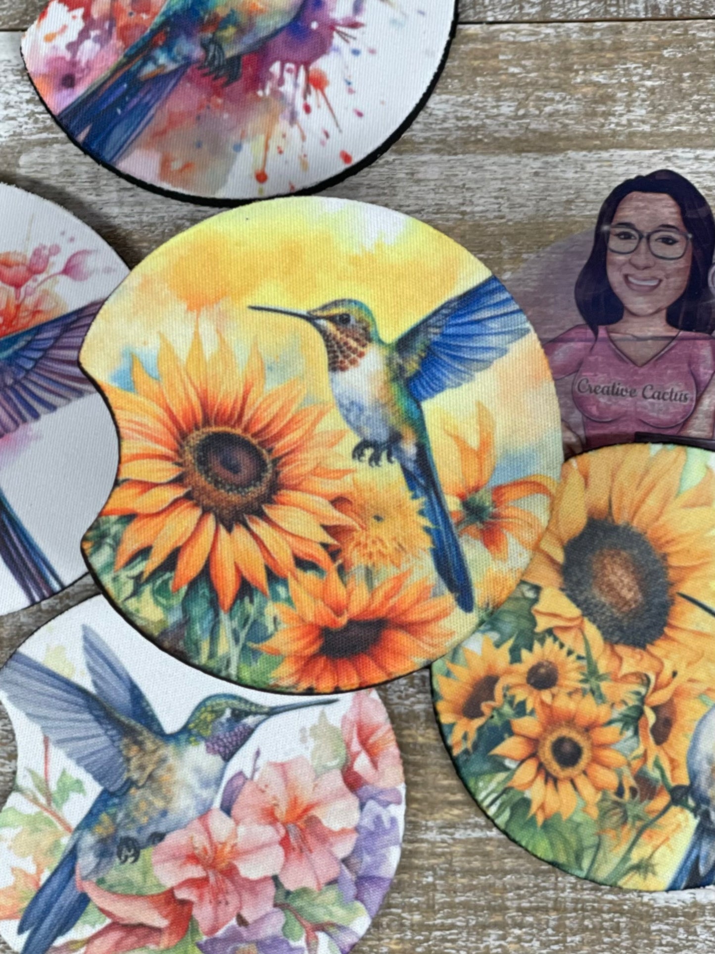 Hummingbird Car Coasters