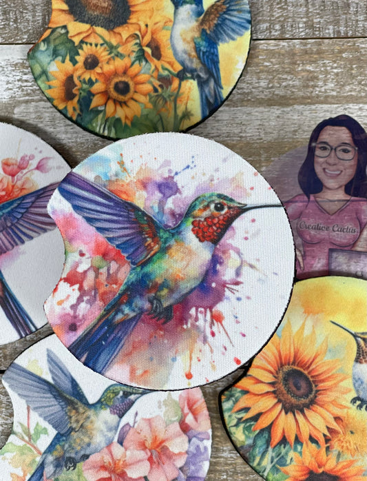 Hummingbird Car Coasters