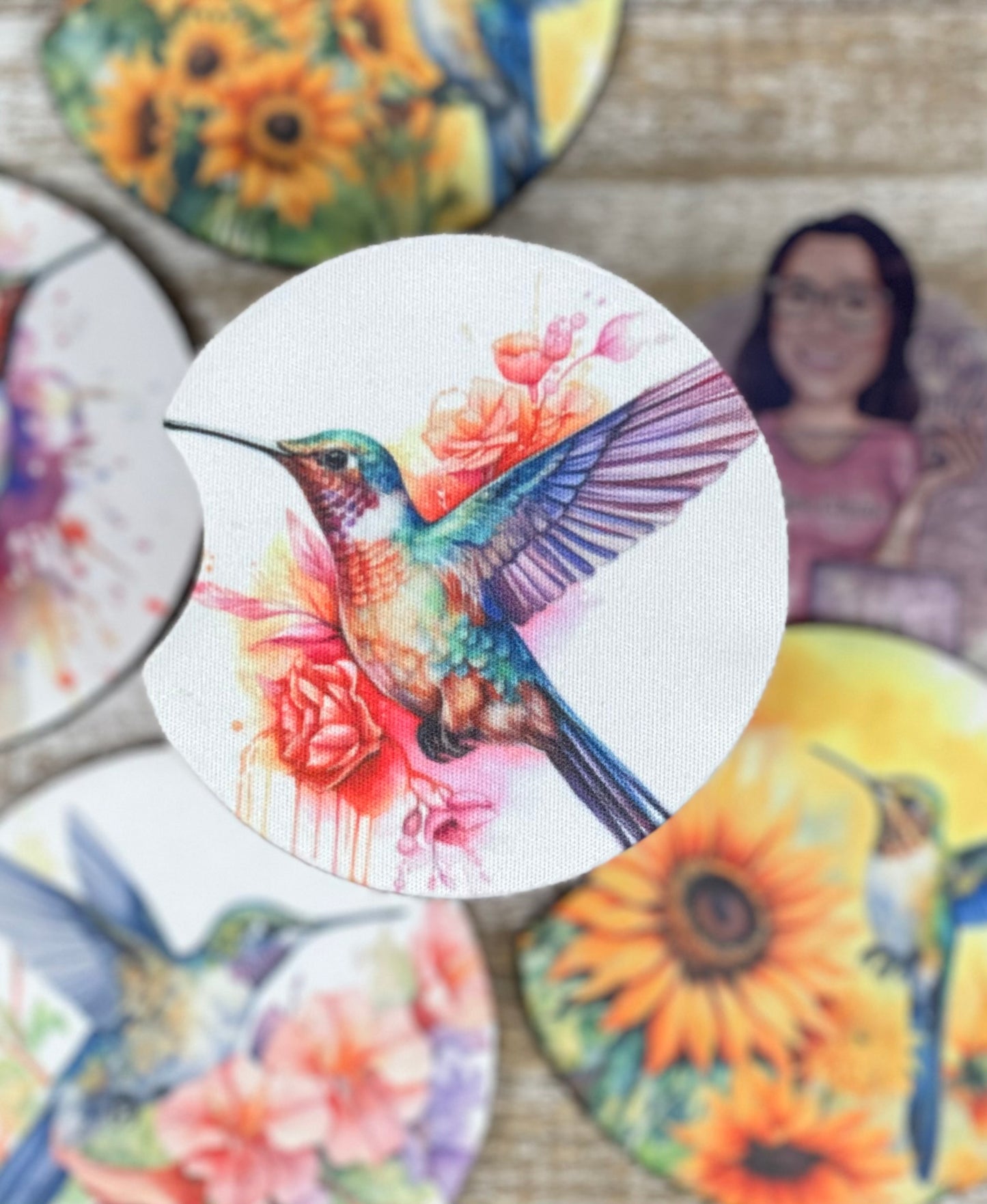 Hummingbird Car Coasters