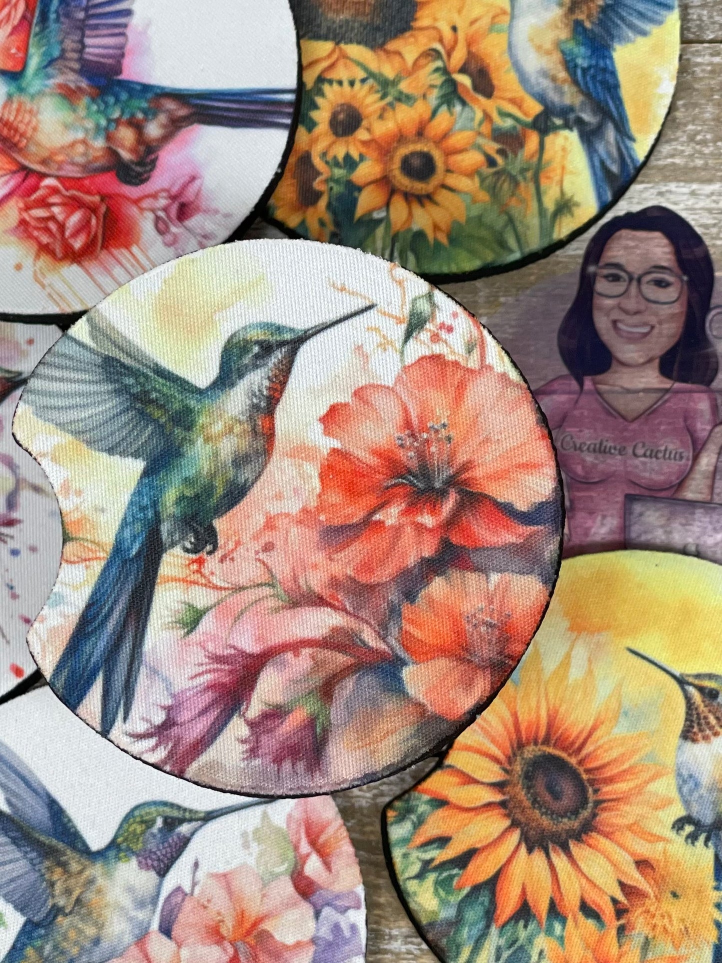 Hummingbird Car Coasters